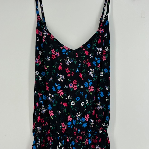 Kingston Grey Juniors XXL Crisscross Maxi Dress Black Pink Blue Floral Print - Picture 2 of 13